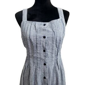 Vintage Christopher & Banks Women's Maxi Dress Size L plaid sleeveless